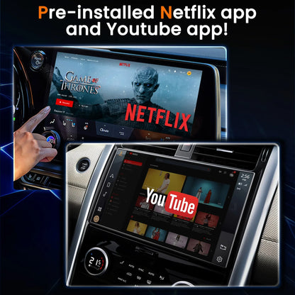 Android 13 CarPlay Smart Ai Box con conexión inalámbrica a Netflix y YouTube