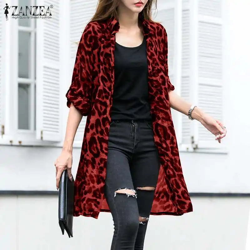 Blusas de mujer Leopard Cardigans