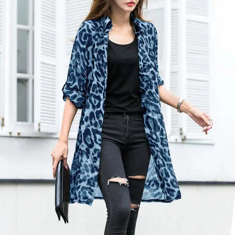 Blusas de mujer Leopard Cardigans