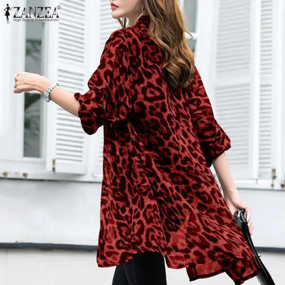 Blusas de mujer Leopard Cardigans