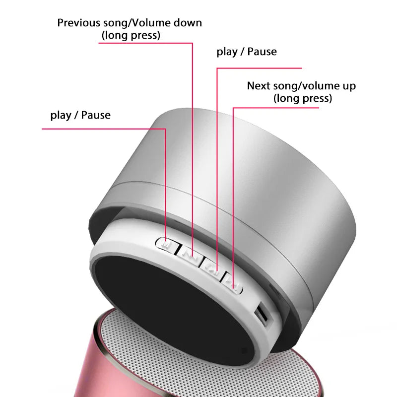 Altavoz Bluetooth inalámbrico A10 de aleación de aluminio