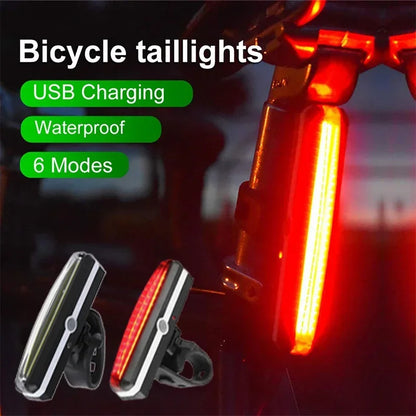 Bike Rear Light Highlight  Waterproof Bicycle USB Rechargeable